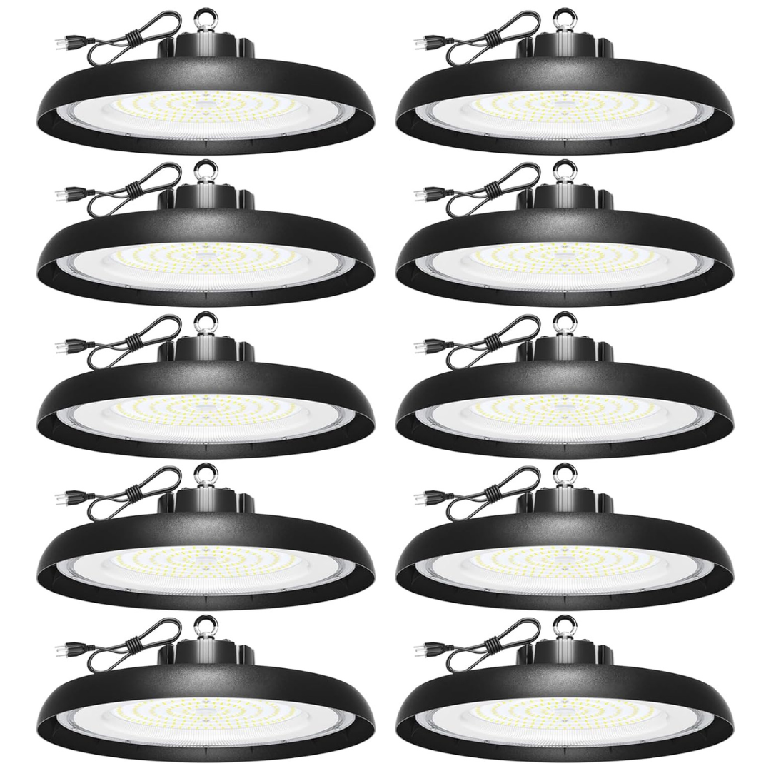 10-Pack 5000K Daylight 150W 22500LM UFO LED High Bay Lights For Cheap