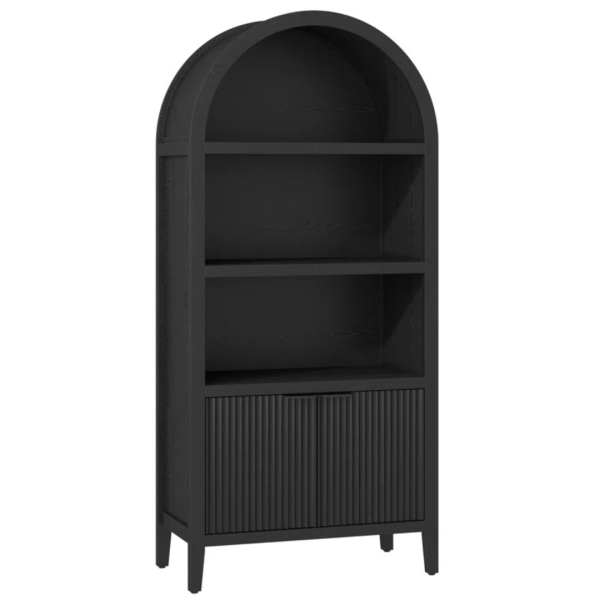 Latitude Run 71  Arched Storage Bookcase Display Cabinet For Cheap