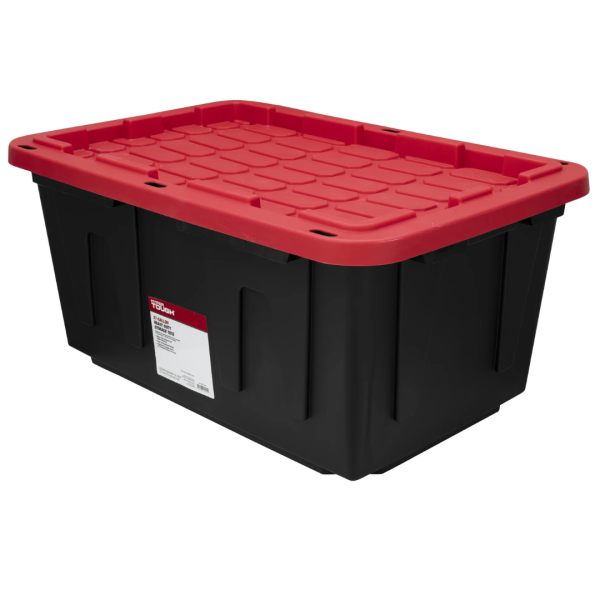 Hyper Tough 27 Gallon Snap Lid Plastic Storage Bin Container Supply