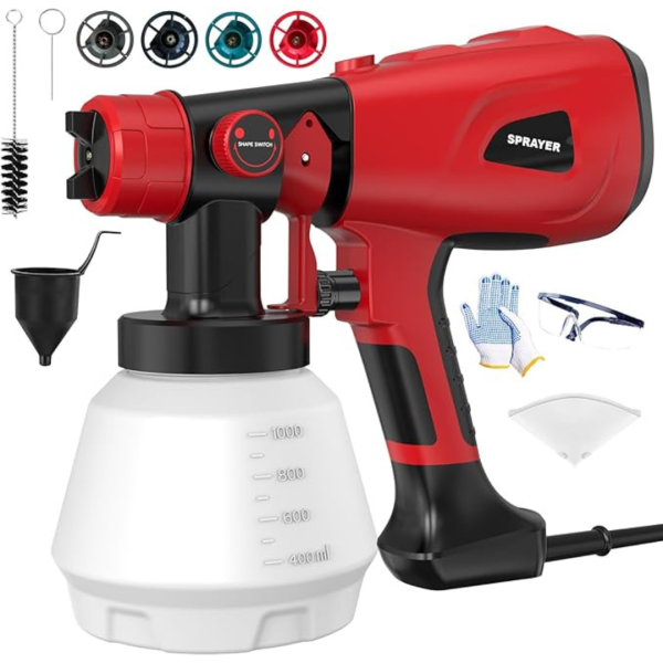 1000W High Power Electric Paint Sprayer Gun W  4-Nozzle & 3-Modes Sale