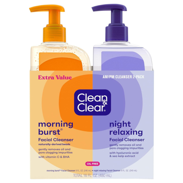 2-Pack Clean & Clear Day &Night Facial Cleanser W  Night Facial Cleanser Online