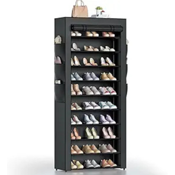 Covered Tall Metal Shoes Rack Organizer Sale