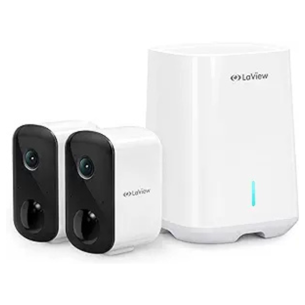 2-Pack LaView 2K IP66 Wireless Outdoor Security Cameras For Cheap