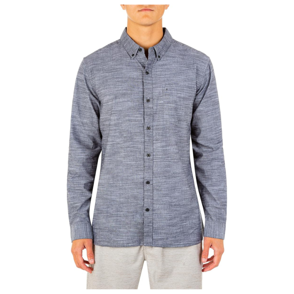 Hurley Men s One And Only Textured Long Sleeve Up Button Down Shirt Online