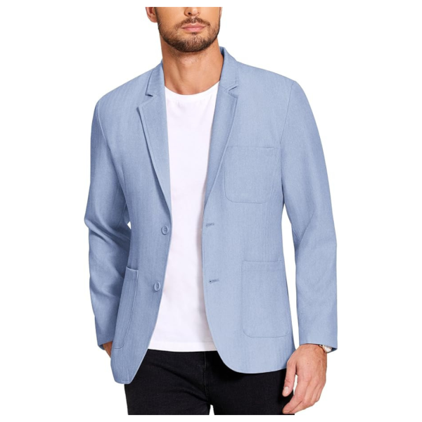 Coofandy Men s Lightweight Two Button Slim Fit Casual Suit Jacket For Discount