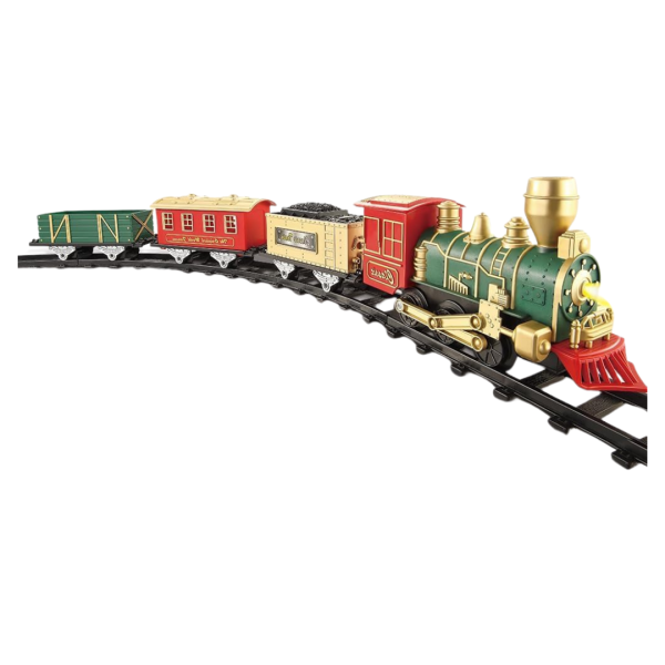 Toddler Retro Electric Train Set With Light And Sounds For Discount