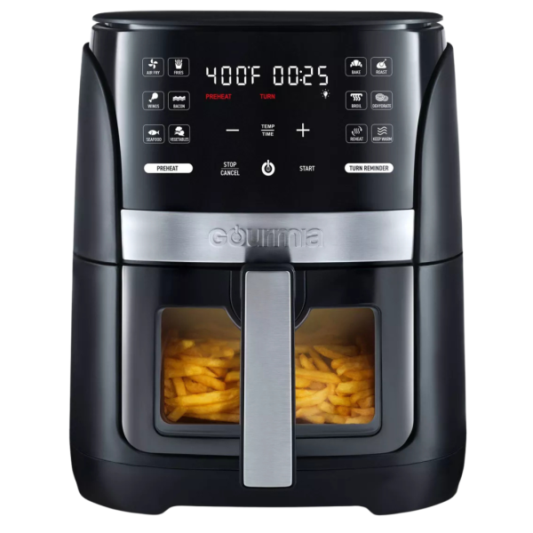 6-Qt Gourmia Digital Window Air Fryer With 12 Presets & Cooking Black Online
