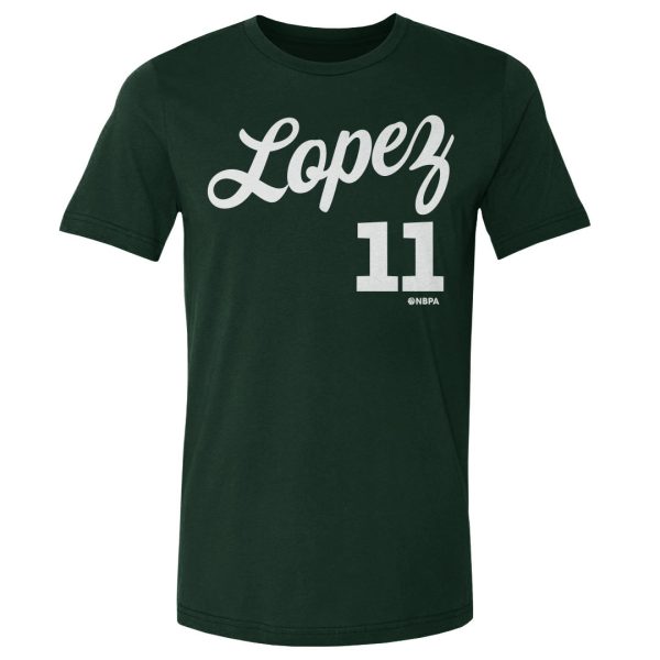Brook Lopez Milwaukee Script WHT Sale - Image 2