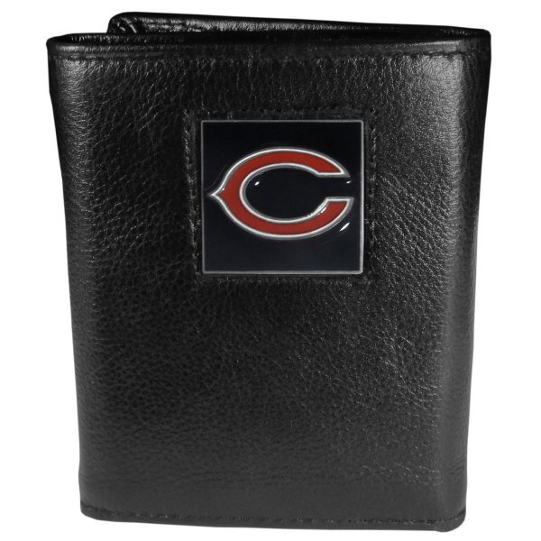 Chicago Bears Leather Trifold Wallet Discount - Image 2