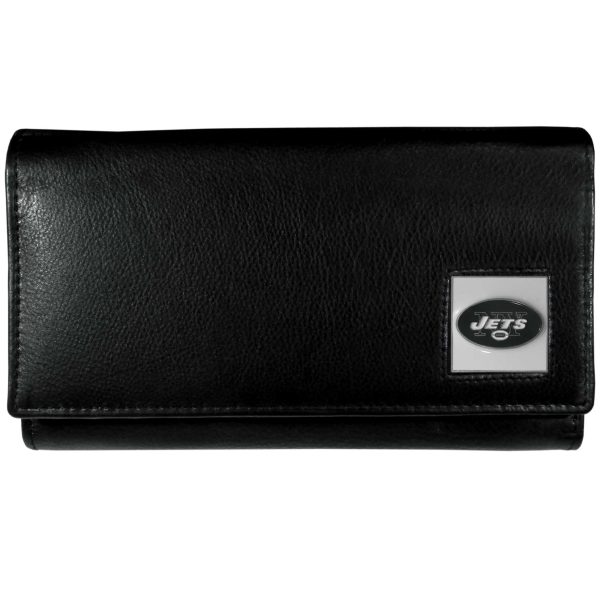 New York Jets Leather Trifold Wallet Online Hot Sale - Image 4