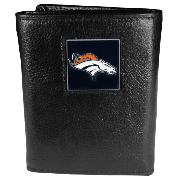 Denver Broncos Leather Trifold Wallet Discount - Image 3