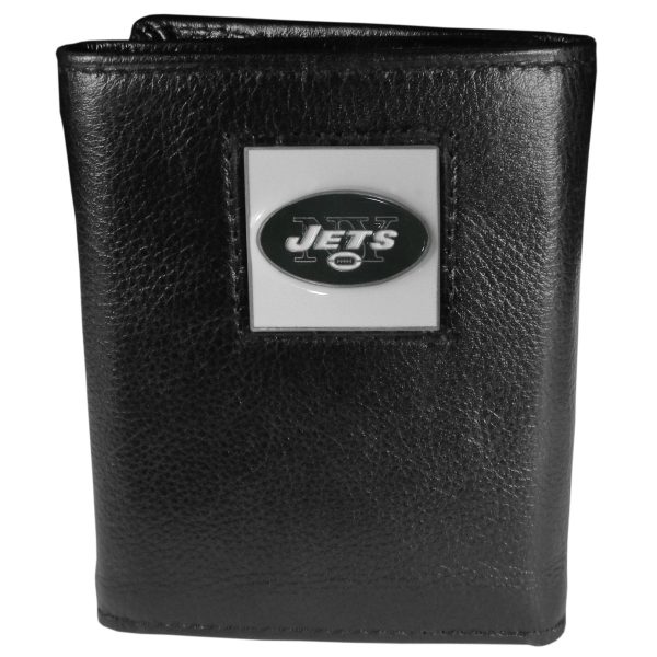 New York Jets Leather Trifold Wallet Online Hot Sale